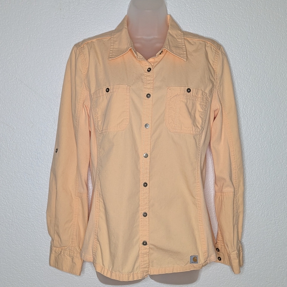 Carhartt  Light Orange Button‎ Down Shirt Women's M